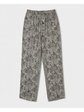 Leopard Print Pajama Pants - Silky Lounge Trousers - Large elastic silky soft